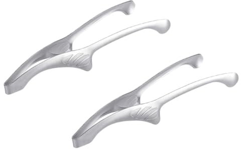 Cabilock 2pièces Pince à Barbecue Acier Inoxydable Clip De Cuisson Chaleur Pour Griller Viande Et Steak Plein Air Ergonomique Et Pratique Pour Barbecue