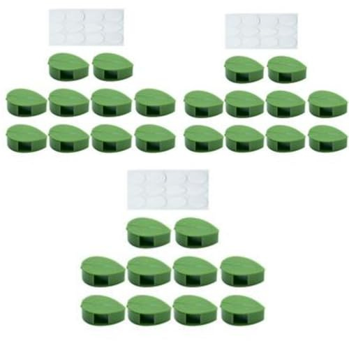 30 Stück Pflanzen Wand Klammern in Blattform, Pflanzenclips Selbstklebend, Positionierungsartefakt Zum Wandklettern, Verstellbare, Wiederverwendbare, Mit Transparentem Sekundenkleber, 2x3,2cm