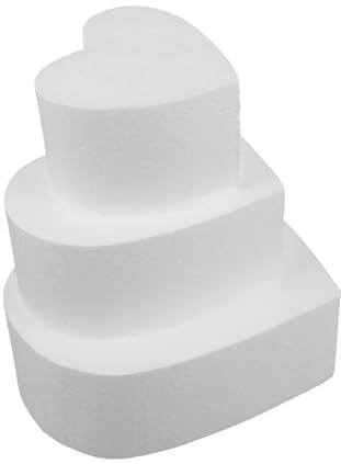 SHINEOFI 3 Piezas Molde Para Tarta De Corazón De Espuma Para Decorar Tartas Para Cumpleaños y San Valentín Molde Para Hornear