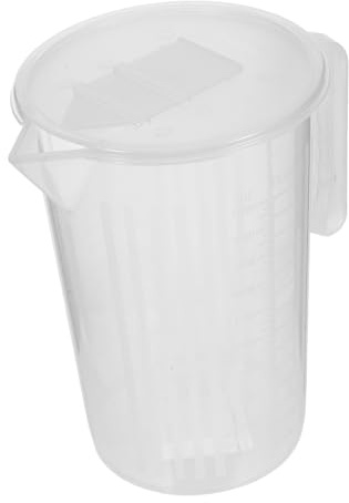 Sosoport Jarra Medidora Grande 2000 Ml De Plástico Reforzado Escala Doble y Tapa Deslizante Antiderrames, Vaso Medidor Reutilizable Para Líquidos, Apta Para Cocina, Viajes y Uso Doméstico