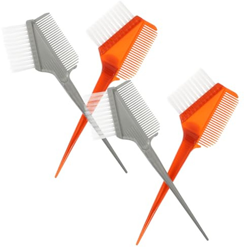 ULTECHNOVO Haarfärbebürsten Leicht zu Greifen mit Doppelseitigem Design Kunststoff und Faser Material 4 Stück Verhindert Haarverklebung für Friseursalon und Zuhause