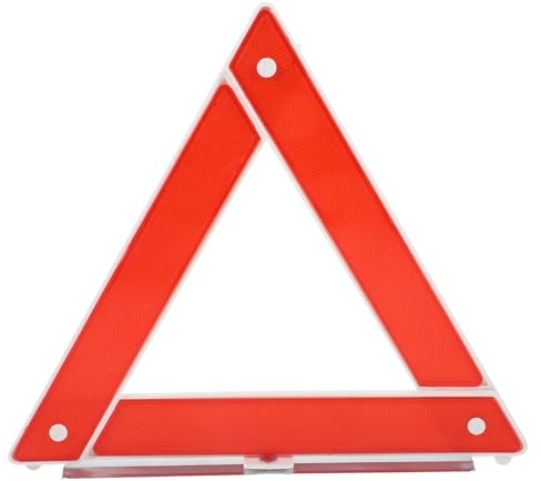 UPKOCH Triangle de Signalisation Routière Pliable pour Voiture Panneau D’Urgence Triangulaire en Métal et Plastique Haute Visibilité Accessoire Sécurité Auto Indispensable Usage