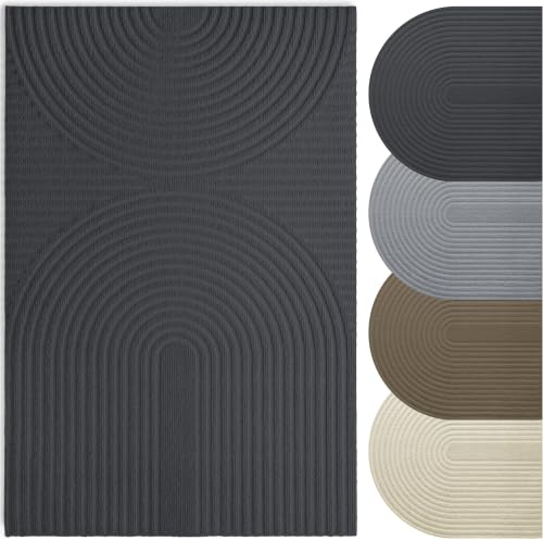 Twinzen - Tapis Entrée Oeko-Tex 40x60 cm Intérieur Extérieur, Anthracite
