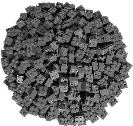 LEGO Classic Pack of 100 2x2 Stones (3003) with Stone Separator (Dark Grey)