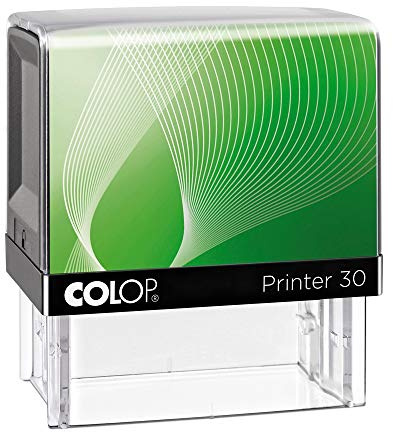 Colop Printer 30 Adressstempel personalisiert, 47x18 mm, 5 Zeilen, Grün | Adress- & Firmenstempel mit Wunschtext – 5 Zeilen für die komplette Anschrift, selbstfärbend, Kissen wechselbar