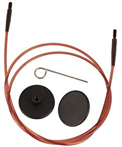 KnitPro Ginger Cable, Nylon Metal, Brown, 120cm