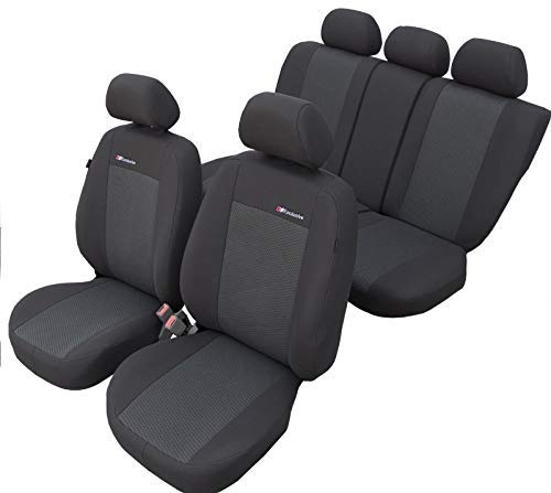 ERJOT DCT-EXC Exclusive Komplett Set maßgefertigte modellspezifische Sitzbezüge kompatibel mit Ford Fiesta MK6 Autositzbezüge Velour
