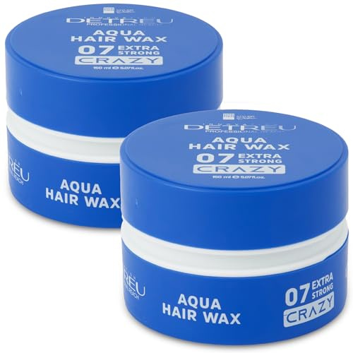 Detreu Styling Haarwachs | Natürlicher Glanz-Effekt & starker Halt | Hair Gel Wax für langanhaltendem Look | Bubblegum-Duft | Haar-Wax für Haare & Bart 150 ml (Crazy - Blau)