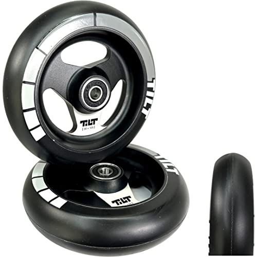 F26 Hollowcore Stunt Scooter Rolle, 120x27 mm FAT, Deluxe Rot | ABEC 9 Kugellager, für Street, Rollstuhlsport, Bobbycar und Downhill Racing