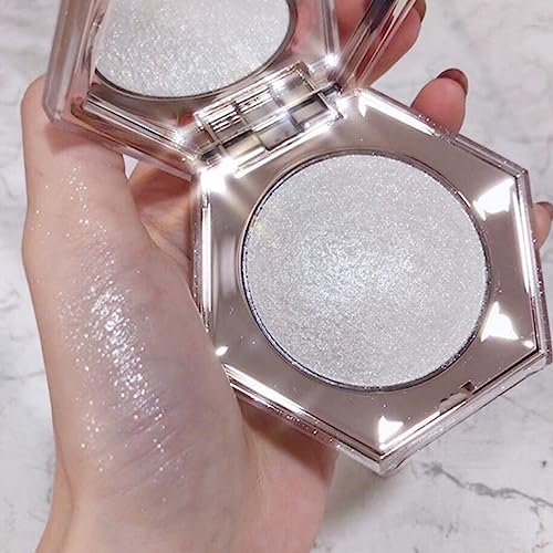 KARLOR Paletta illuminante per il viso, Shimmer Glitter Bronzer, Pealen bianco, viso e guancia, evidenziatore con brillantini, polvere lucida ad alta pigmentazione, durevole