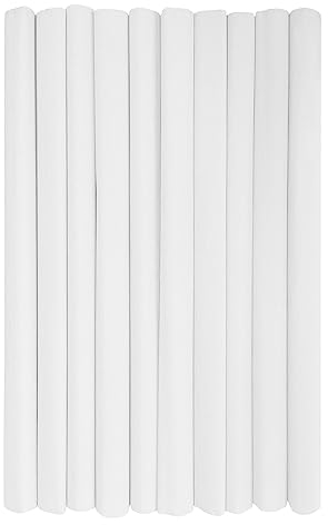 Interdruk - Rouleaux de papier crépon pour enfants, bricolage et décorations - Lot de 10 rouleaux (50cm x 200cm, 28g/m2) - 01 Blanc