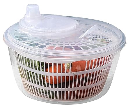 Lettuce Spinner, Manual Salad Washer, Salad Dryer Salad Spinners, Fruit Dehydrator Drainer, Lettuce Cleaner Spinner Large Salad Spinner, Salad Spinner Lettuce Dryer Fruit Washer, For Vegetables