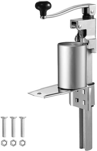 Abrelatas de mesa manual, abridor de mesa comercial para latas grandes, abrelatas resistente con base, abridor de tarros industrial de altura ajustable para latas de hasta 11,8 pulgadas de alto