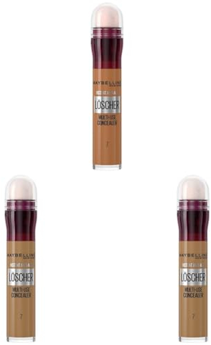 Maybelline New York Abdeckstift, Instant Anti-Age Effekt Concealer, Löscher mit Mikro-Lösch-Applikator, Nr. 07 Sand, 6,8 ml (Packung mit 3)