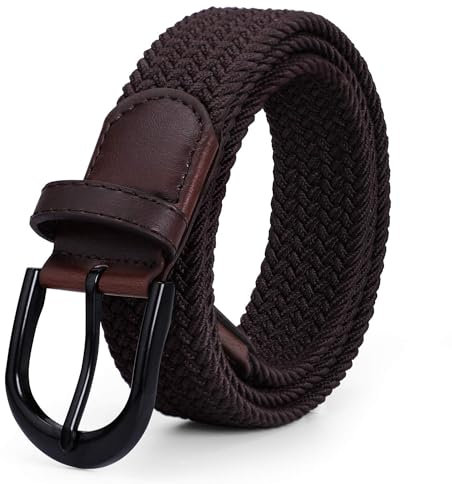 JasGood Geflochtener Stretch Canvas Gürtel Elastischer Casual Gürtel für Herren und Damen
