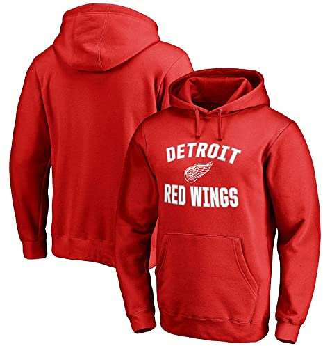 Langarm Sweatshirt Männer Casual Hockey Kleidung Red Wings Jersey Männer Sport NHL Langarm Casual Eishockey Sweatshirt Kleidung,XXL