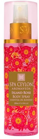 Spa Ceylon Island Rose Body Spray Floral Aromatic Fragrance Mist for Women | Refreshing Body Spray Perfume with Rose Geranium Oil