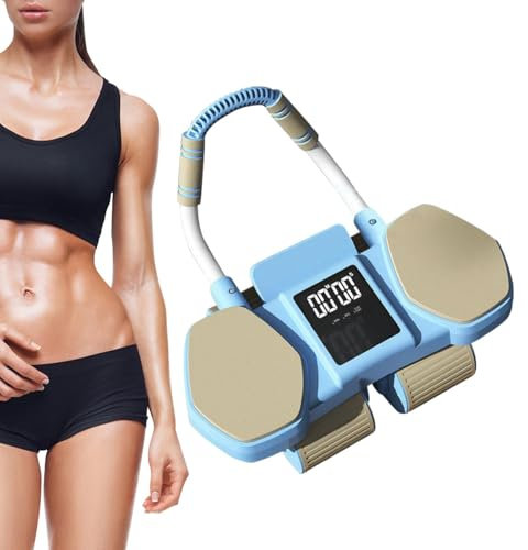 Bauchmuskelroller mit Ellenbogenstütze, automatisches Rückprall-Bauchrad, 4 , Bauch-Roller, Übungsrad mit Timer, Bauch-Roller, für Bauchmuskeltraining, -Fitnessstudio
