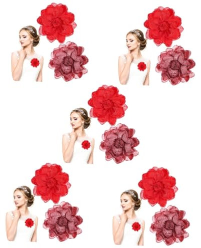 WRITWAA 10stücke Blumenbrosche Aus Handgefertigten Rosennadeln Eleganten Farben Satin Ansteckblumen Für Hochzeiten Partys Und Festliche Anlässe Damenaccessoires Für Kleider Und
