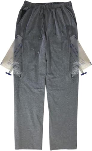 GEDRACKPMYN Inkontinenz Pflegehose, Katheter Beinbeutel Hose mit 2 Versteckten Taschen, Urinbeutel Unterwäsche für Blase Anus Stoma Fistel Bauch,2L