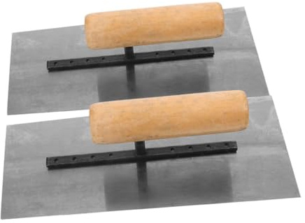 Set 2 Pezzi Frattazzo per Finitura in Acciaio 200mm Argento