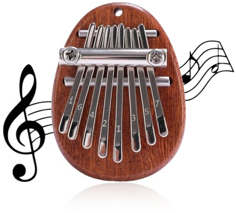 OUDQFCJ 1 Pcs Mini Kalimba Instrument mit 8 Tasten Daumenklavier für Erwachsene Anfänger Kinder Tragbares Finger Klavier Musikinstrument Geschenk