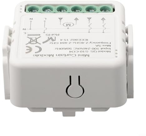 Zilimontt Smart WiFi Curtain Switch Module 2 Way Dual Relay for Motorized Curtain,Blinds,Roller Shutter, Works with for Alexa, No Hub Required, DUALR3 Lite(Z)