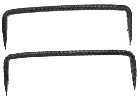 Ciieeo Clous en Acier Robustes pour Fixation Ferme Lot de 2 à Double Pointe Faciles à Utiliser, pour Réparation et Construction de Clôtures