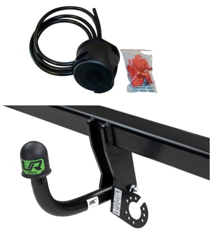ENGLISH LISTING Fixed Swan Neck Towbar+ 7Pin/ 12N Universal Wiring Fits Audi Q7 03/06-06/15