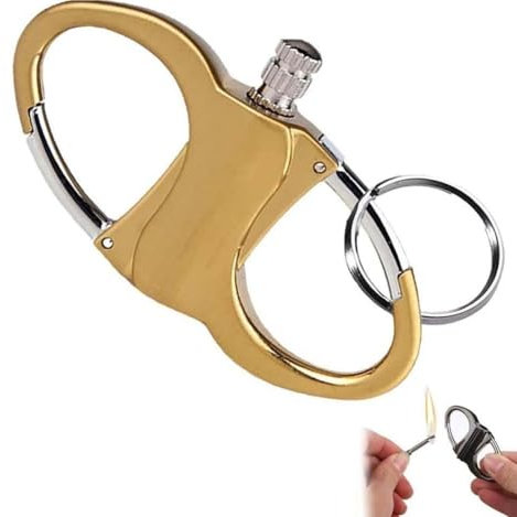 Accendino portachiavi Match Strike, accendino permanente portatile con portachiavi, fiammiferi riutilizzabili più leggeri, portachiavi per campeggio all'aperto, senza butano Glod