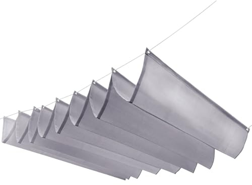 Toldo de sombra ondulado retráctil, toldo de sol ajustable personalizado para patio, toldo de lona resistente a roturas, impermeable, protección solar anti-UV, para jardín, balcón, playa