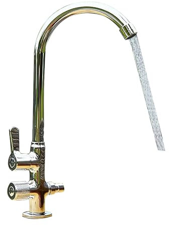 Grifo latón para Exteriores con Columna Agua para jardín, Grifo para Patio/hidrante sin congelación, Grifo para Fregadero Cocina Comercial, Grifo Agua fría para Montaje Barra con línea Suministro y