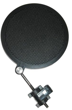 CONGARTENO Microphone Filter Mic Shield Wind Screen Filter Mesh Plastic Iron Black Protects Microphone from Saliva Accumulation Hissing and Lisping Sounds for Studio Recording