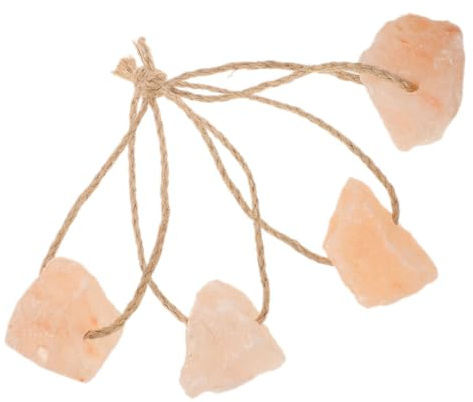 DIYEAH Bloc de Sel Minéral 4 Pièces pour Chevaux, Bovins et Cerfs, sur Corde, Source Naturelle de Minéraux pour Animaux en Pâturage