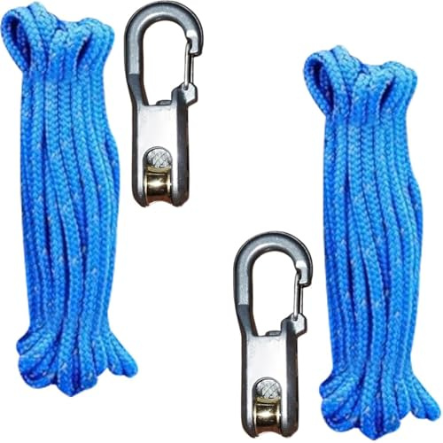 Tenditore a rullo per corda con fibbia di bloccaggio, regolatore Paracord con moschettone, fissaggio rapido per campeggio e canottaggio (A)