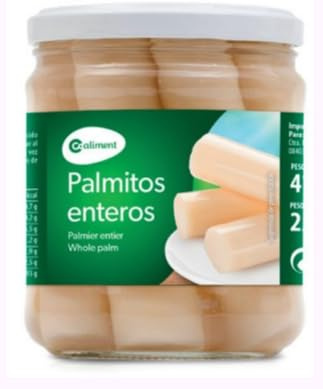 Coaliment Cœurs de Palmier Entiers, Texture Croquante et Goût Subtile, Ingrédient Brésilien, Pack de 3 Bocaux de 400g