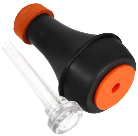 Gatuida Mini Silenciador para Trompeta Abs Ligero, Boquilla Transparente Estándar, Reductor de Ruido para Práctica, Accesorio de Latón Compatible para Trompetistas, Kit de Partes