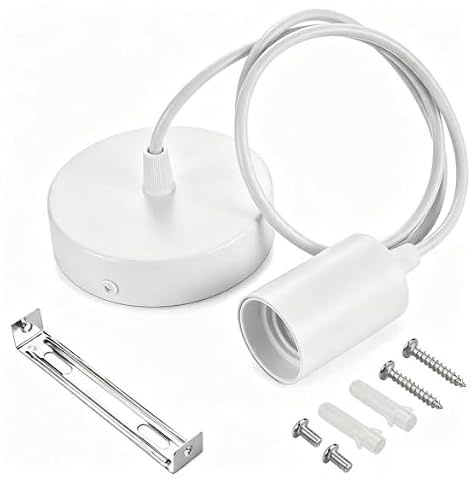 Lampenfassung E27 mit Kabel, 100cm E27 fassung, Lampenaufhängung | Ideal für Hängeleuchten in Küche & Wohnzimmer; einfache Installation; hochwertige Lampenfassung mit Kabel; modern & langlebig