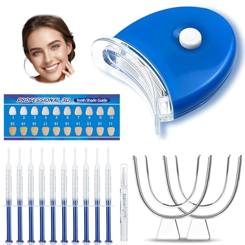 Kit Blanqueamiento Profesional, Teeth whitening de Cuidado y Gel Blanqueador de Dientes, Removedor de Manchas de Dientes, 15 Mins Blanqueamiento Rápido, Sonrisa Más Blanca y Radiante