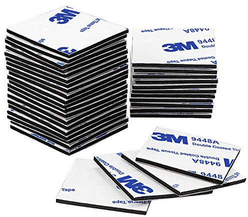 KEESIN 3M Adhesive Foam Pads, Double Sided Sticky Pads, Strong Mounting Tape, 40x40mm,150Pcs