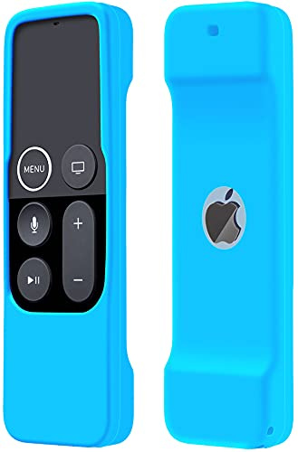 Case Compatible with Apple TV 4K/ 4th Gen Remote Light Weight Anti-Slip Shock Proof Silicone Cover for Controller for Apple TV Siri Remote - Sky