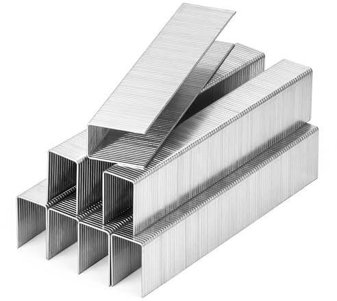 meite J12 Series Staples, 20 Gauge 1/2 Inch (13.2 mm) Crown 7/8 Inch Length Galvanized Fine Wire Staples for Upholstery, Spring Mattresses, Sofas, Coir Palm (3,000 Counts)
