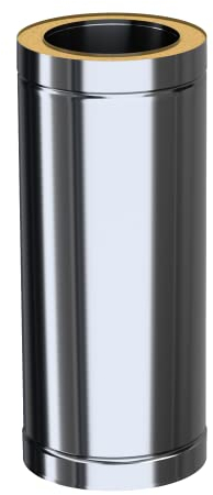 Kratki DW Längenelement | ADAM DW Längenelement DN 150 0,5m Kaminzubehör | Robust, aus Säurebeständigem Stahl, Hochtemperaturbeständig