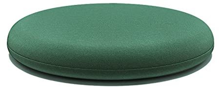 Yadlan Round Chair Pads 35cmch, Round Stool Cushions for Snack Bar, Seat Cushion for Kitchen Chairs Memory Foam, Washable Chair Cushions for Dining Room, Floor, Windowsill and Balcony Deep Green