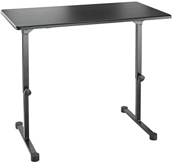 K&M 12170 DJ Tisch Schwarz - Klappbarer Eventtisch - Plattengröße 117 x 60 cm - schrittweise höheverstellbares Pult