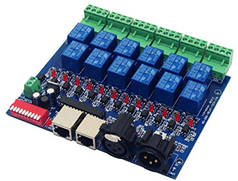 Nutbro 12 Channel 10A DMX512 Controller Relay Switch Converter DMX Dimmer 12CH Relay Control