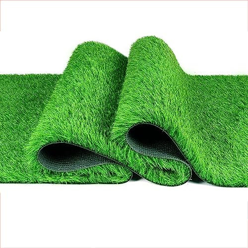 HUHJYUGE Kunstrasen Outdoor 3x4m, Kunstrasen Teppich, Rasenteppich Balkon, Rasenteppic Teppich für Hunde Natürlich und Realistisch, Gummierte Unterseite mit Drainagelöchern