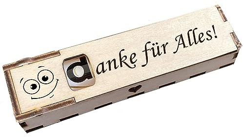 Duplo Geschenkbox mit Gravur inkl. Schokoriegel Holzbox mit Spruch Geschenkidee Schokolade Mitbringsel Danke für Alles