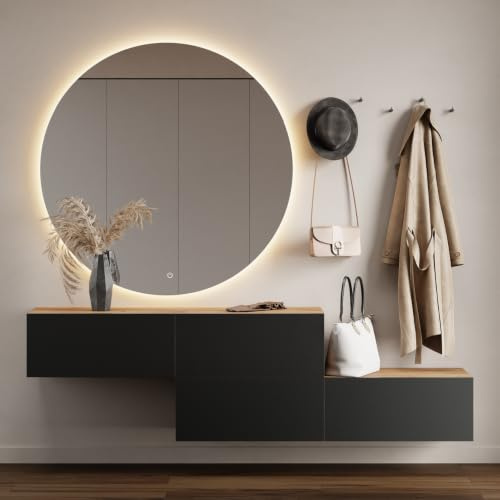 Planetmöbel Flur Möbel Garderobe 2X 140 cm Hängeschrank | Kompaktgarderobe, Garderobenschrank schmal mit Klappe, Dielenschrank mit Stauraum, Wandgarderobe hängend / stehend