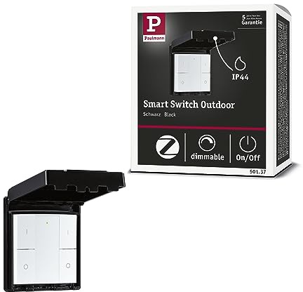 Paulmann 50137 Smart Home Zigbee Wandschalter Outdoor IP44 On/Off/Dimm Weiß Steuerung Kunststoff